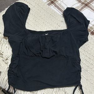 Black Hollister size large crop top
